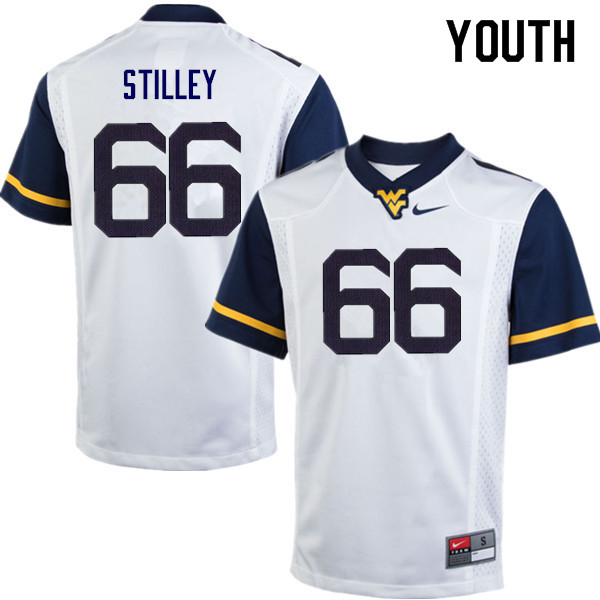 Youth #66 Adam Stilley West Virginia Mountaineers College Football Jerseys Sale-White - Click Image to Close